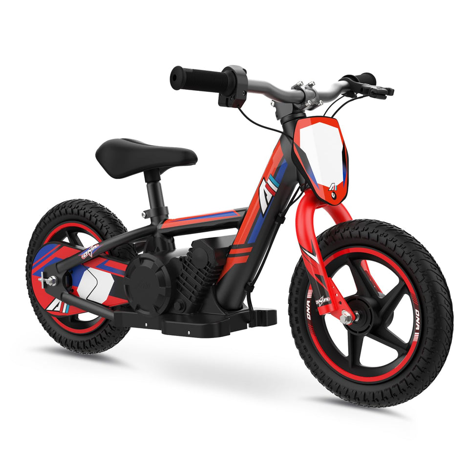AIII lightweight electric motorcycle for kids in side view, highlighting its balance-friendly design.