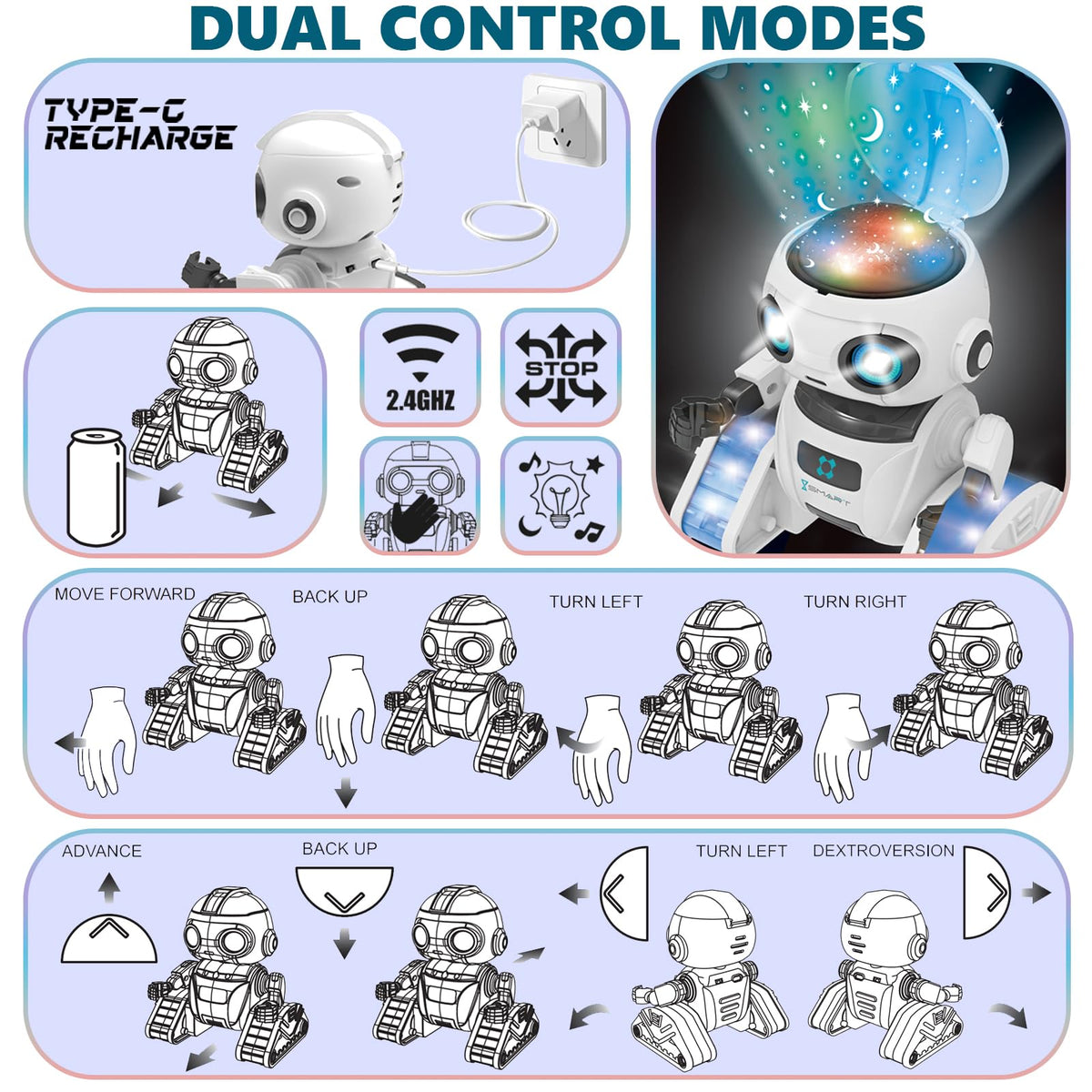 Aikmi 2-in-1 rechargeable robot is safe and durable for kids.