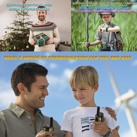 Aikmi camo walkie talkie side view showing compact, portable design for kids