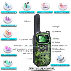 Aikmi kids walkie talkies outdoors during hiking for easy group coordination.