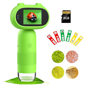Aikokkl Kids Digital Microscope front view for portable outdoor discovery