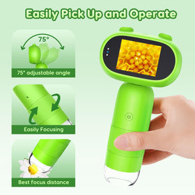Aikokkl Kids Digital Microscope PC camera mode connects to larger screens