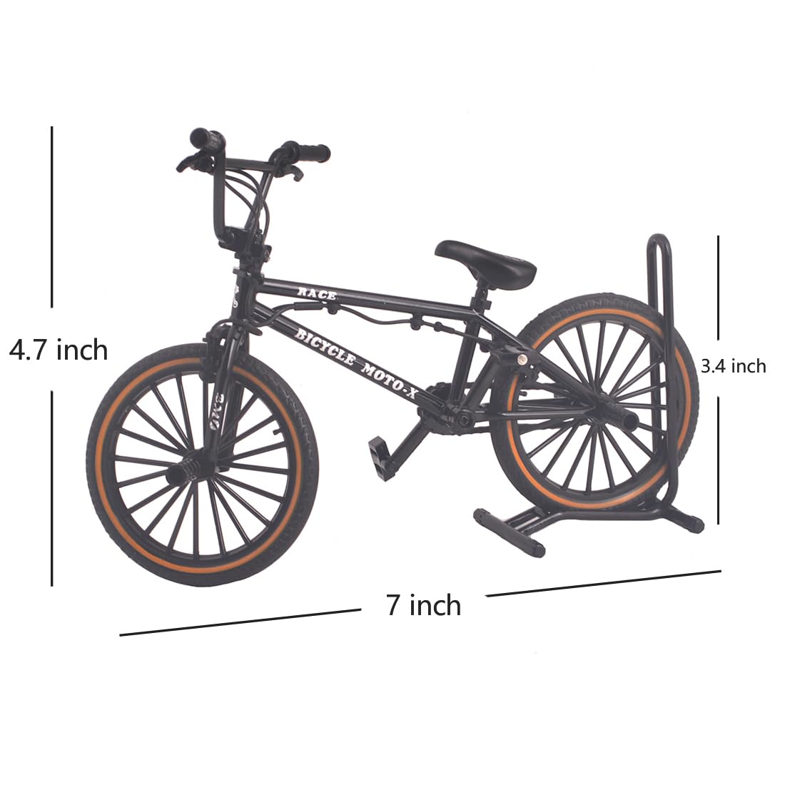 Ailejia mini finger bike close-up shows chrome frame and wheels ideal for display.