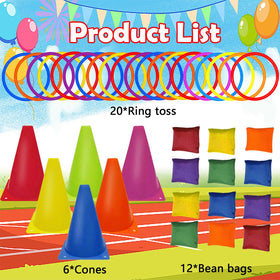 ailixinda bright ring toss targets for family fun and social competition