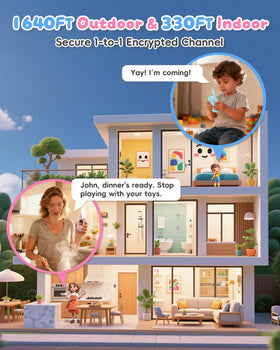 Ailocitag kids walkie talkie screen display lets kids see loved ones while chatting.