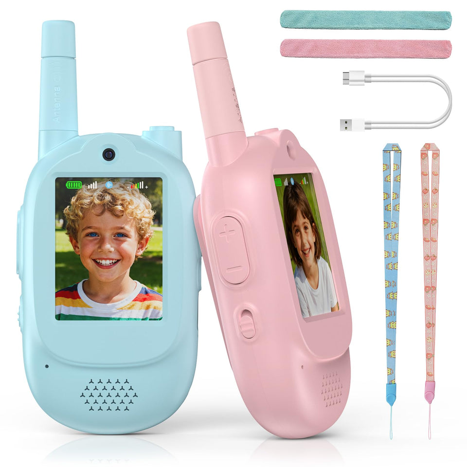 Ailocitag video walkie talkie with 720p camera for kid-friendly video chatting.