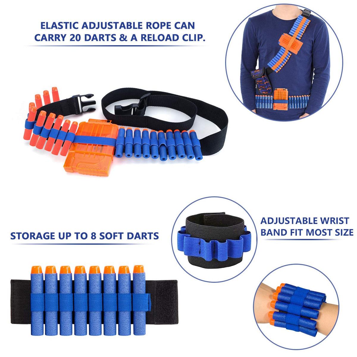 AILUKI dart pouch keeps darts within easy reach during games.
