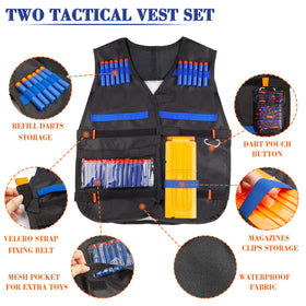 AILUKI kids tactical vest reload clips for quick reloads during play.