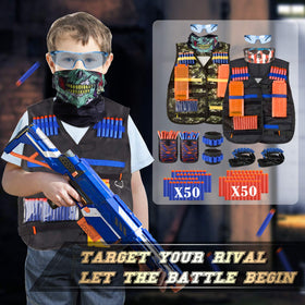 AILUKI Nerf battle kit bundles essential gear for kids' games.