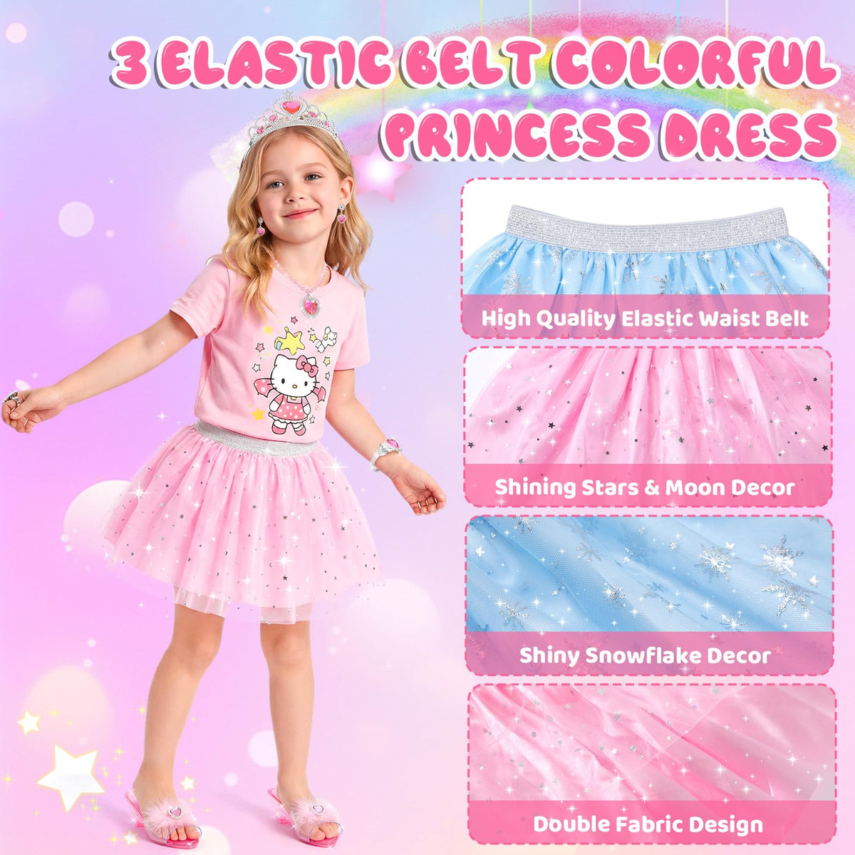 AINIOKA princess bracelets fit comfortably and add shimmer to every pretend ball
