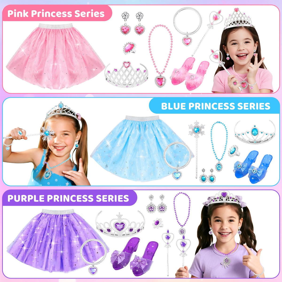AINIOKA princess dress set crowns - sparkling tiaras spark royal moments