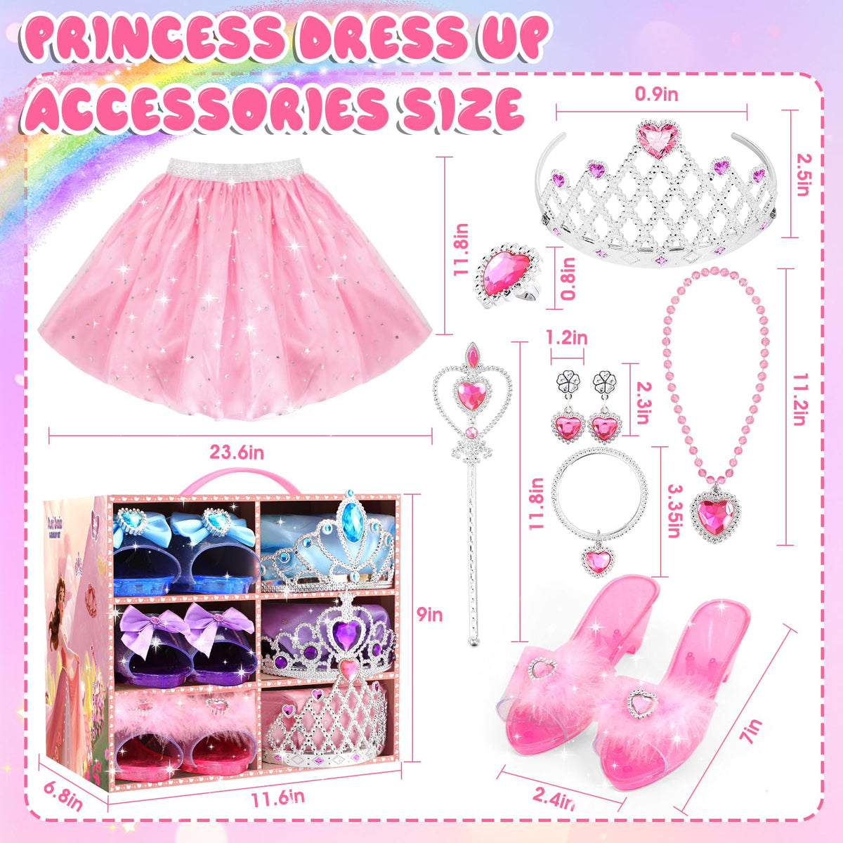 AINIOKA princess dress set shoes - non-slip soles support safe indoor adventures