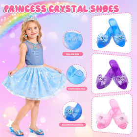 AINIOKA princess earrings complete a twinkling storybook ensemble for little fashionistas