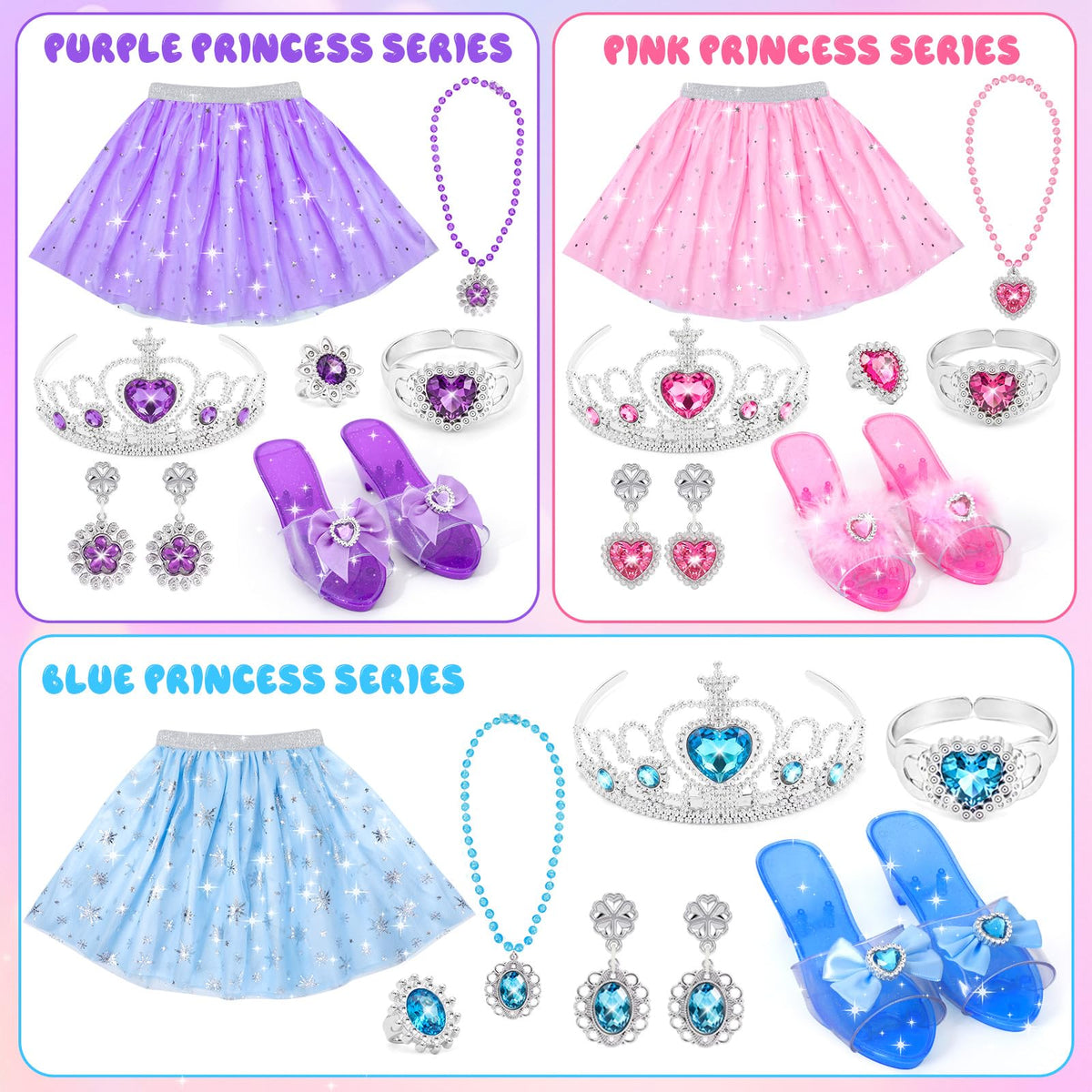 AINIOKA princess heels pair for growing kids with adjustable fit and safe grip