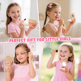 AINIOKA wooden makeup toy set nail polish detail for imaginative fashion play