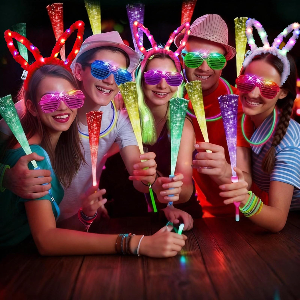 AioAuiy neon party set elevates celebrations like birthdays and carnivals.
