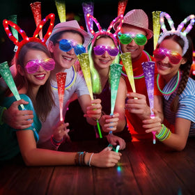 AioAuiy neon party set elevates celebrations like birthdays and carnivals.