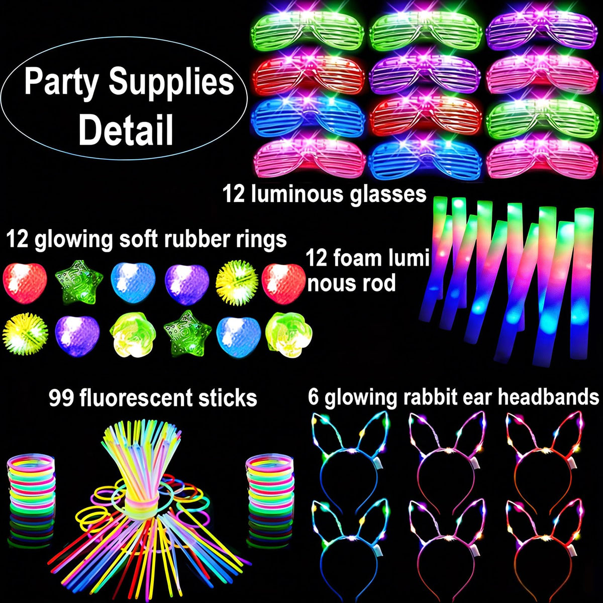 AioAuiy neon party supplies adding bright ambiance to events