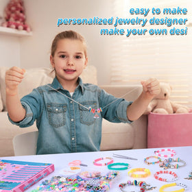 AIPRIDY bright beads create bracelets, necklaces, and keychains for gifting.