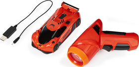 Air Hogs Zero Gravity Laser front view with sleek red design.
