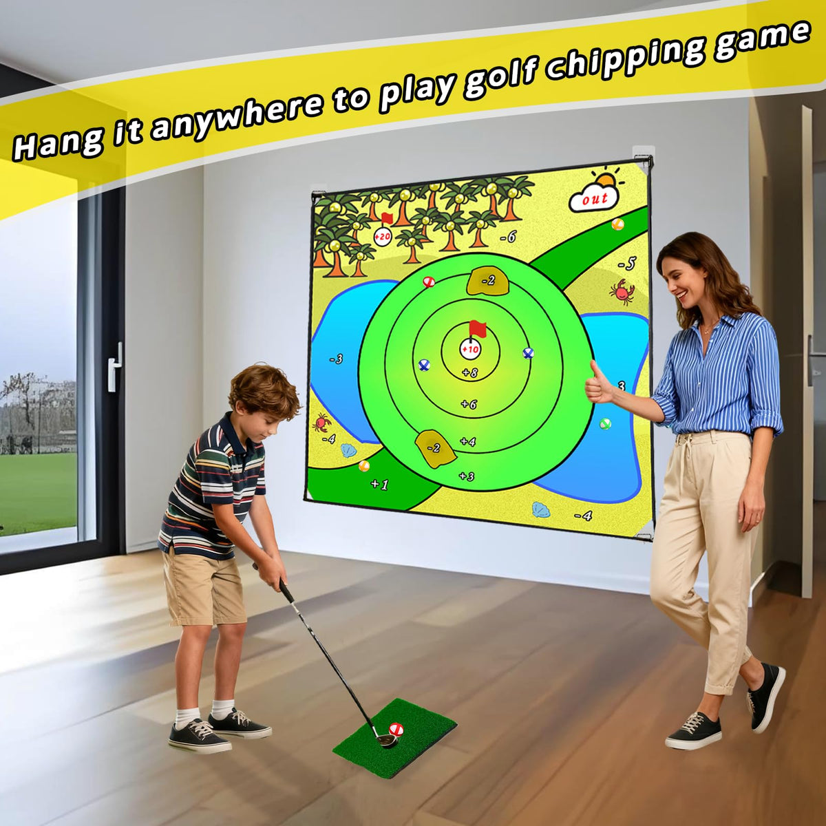 Airaperto Battle Golf setup enables indoor-outdoor play with family