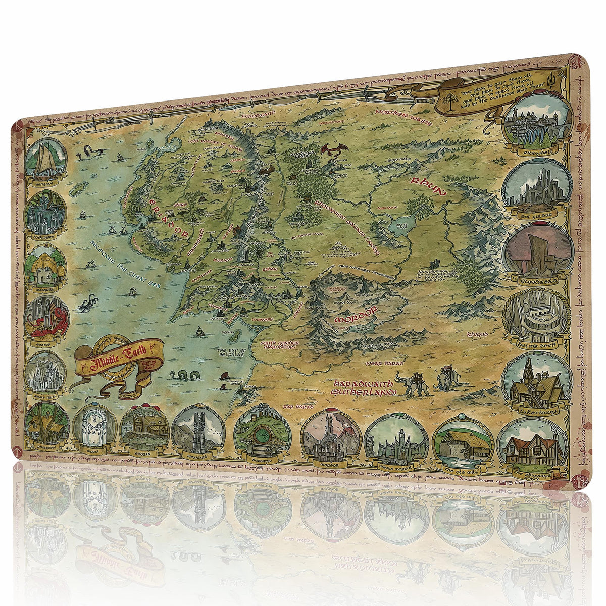 AIRCBC MTG playmat with non-slip backing for stable, fast-paced card play.