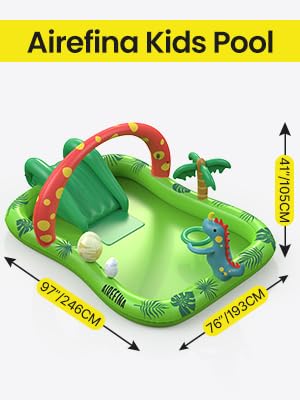 Airefina Dino Planet pool slide adds splashy excitement for toddlers