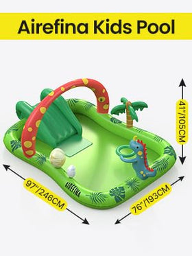 Airefina Dino Planet pool slide adds splashy excitement for toddlers