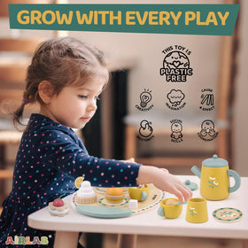 Airlab wooden sugar cube tongs support fine motor skills