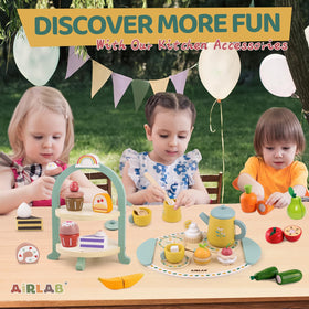 Airlab wooden food toys spark creative menus and role play
