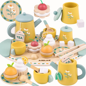 Airlab wooden teapot for toddlers inspires imaginative tea time