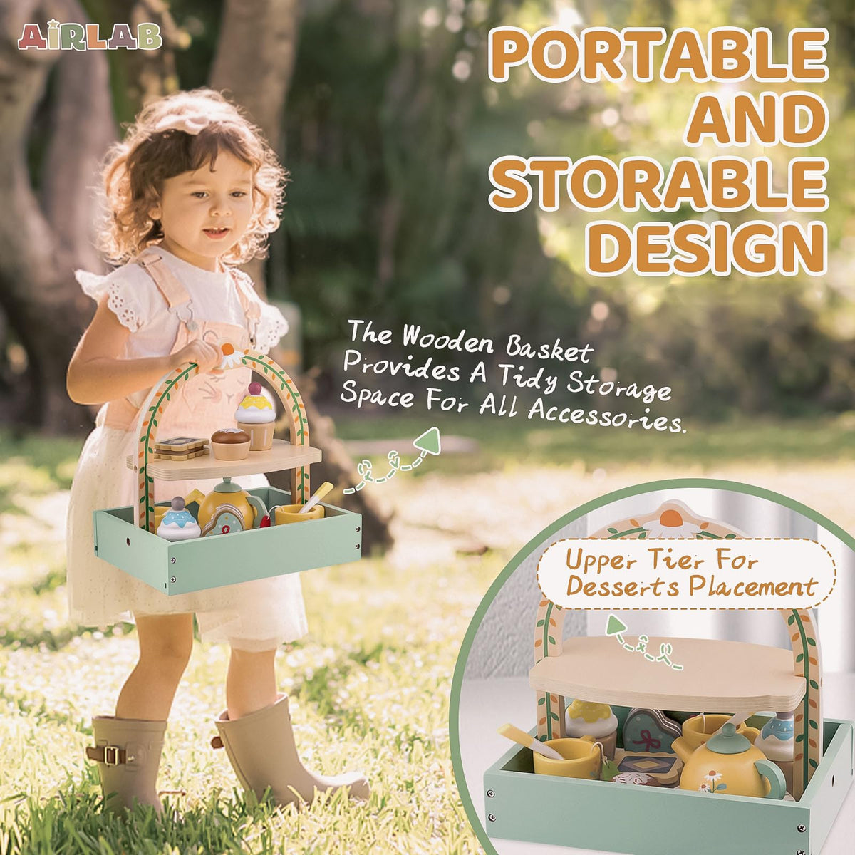 Airlab cake toys for colorful pretend desserts and storytelling.