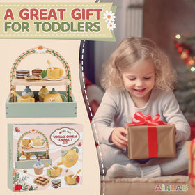 Airlab wooden tea set packaging for gift-ready presentation and storage.