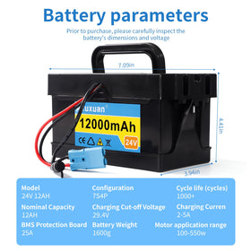 Airuxuan 29.4V 2A charger included for convenient quick top-ups.
