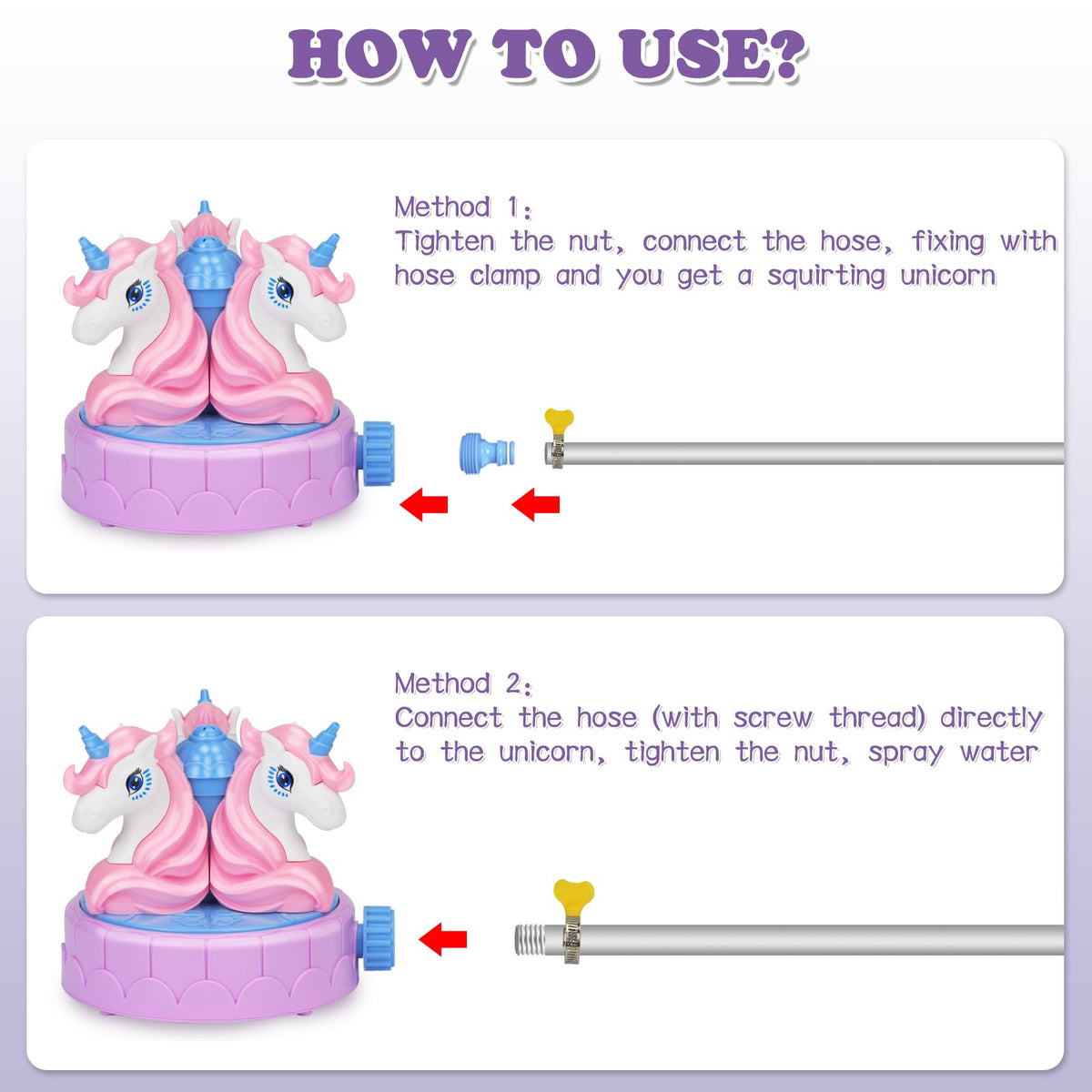 Airyard three unicorn spouts create a wide, engaging spray.