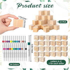 Aisharery 24-color acrylic markers for vibrant block designs.
