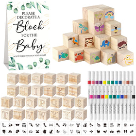 Aisharery baby shower blocks decor kit for creative party decorations.