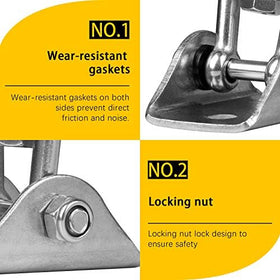 Aisto nylon wear-resistant gaskets reduce friction for silent swinging.