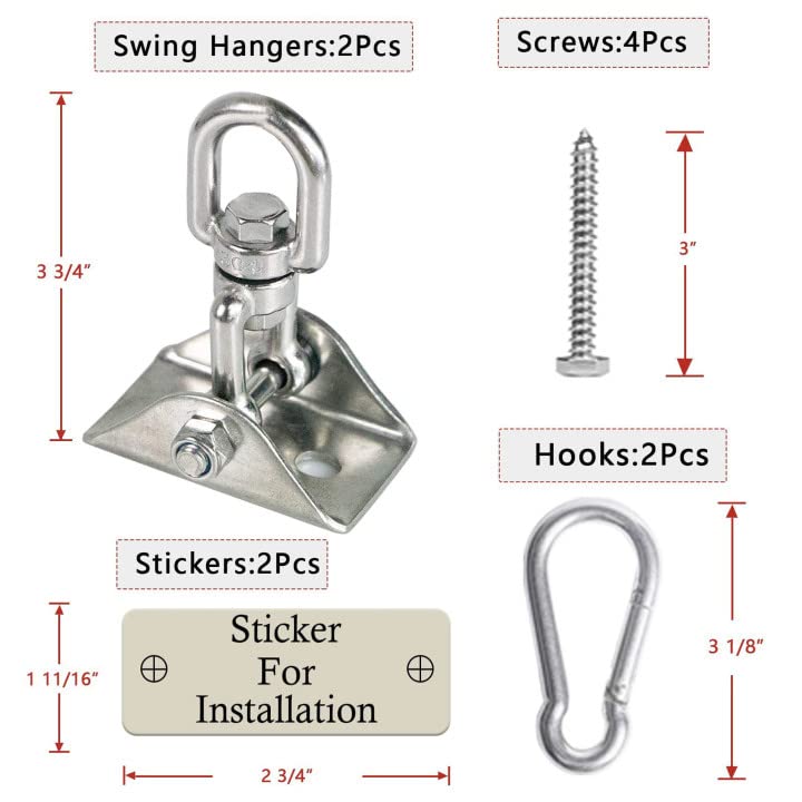 Aisto stainless steel swing hardware, corrosion resistant for long-term use