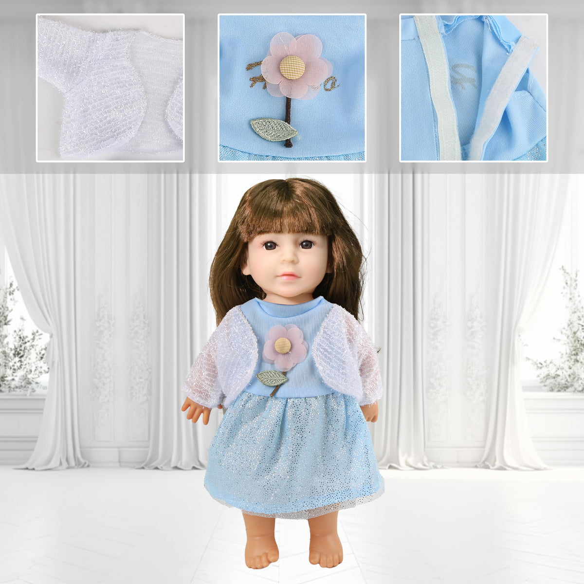 AISYAH 12-inch doll dress set 2 featuring playful patterns for mix-and-match fun
