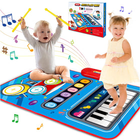 Aitbay 2-in-1 baby musical mat, piano side invites early instrument exploration.