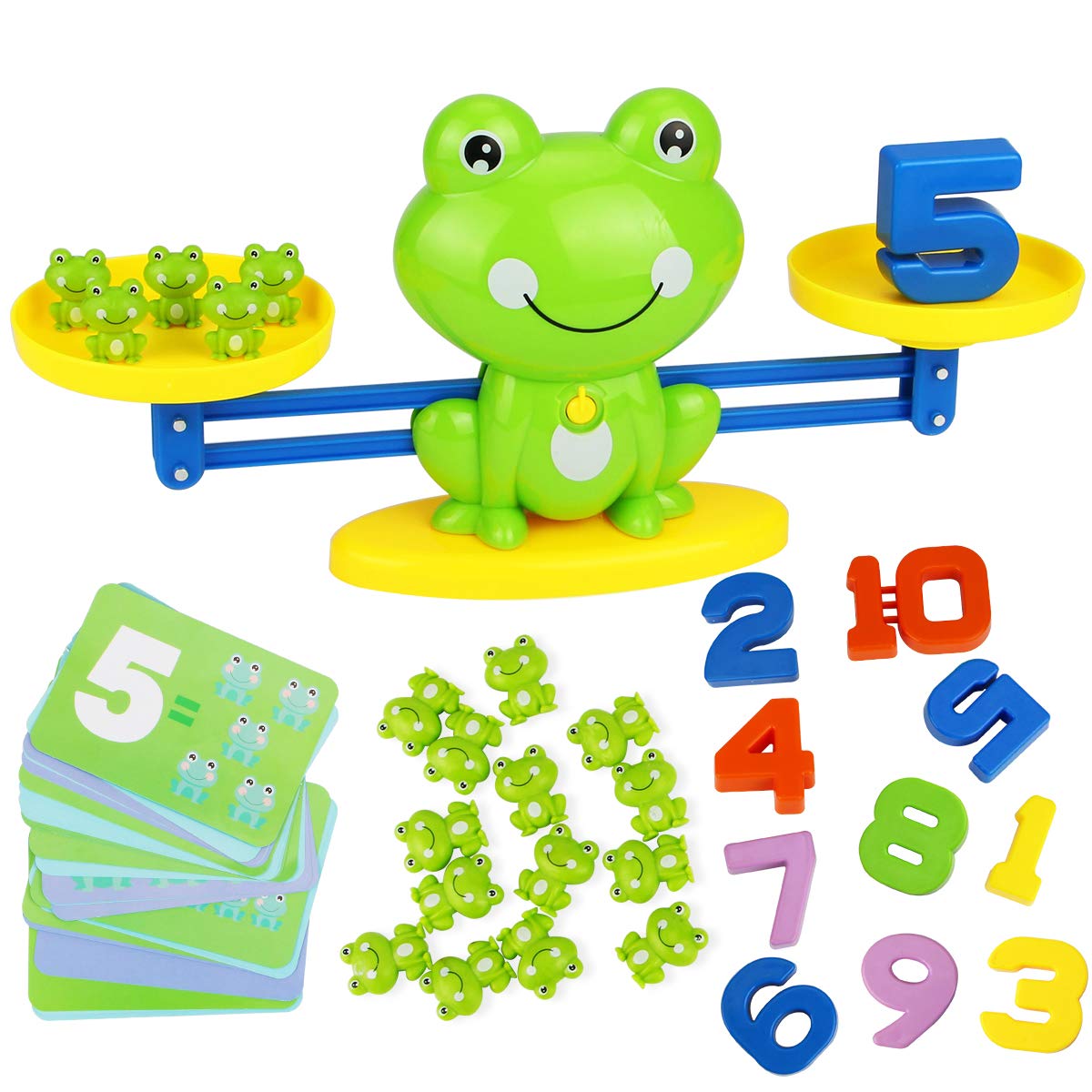Aitbay Cool Math Game frog figures for hands-on counting and balance practice