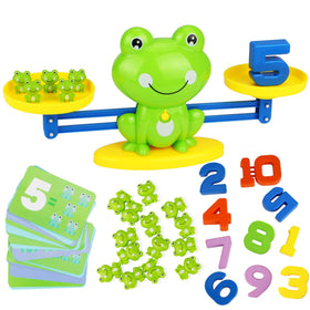 Aitbay Cool Math Game frog figures for hands-on counting and balance practice