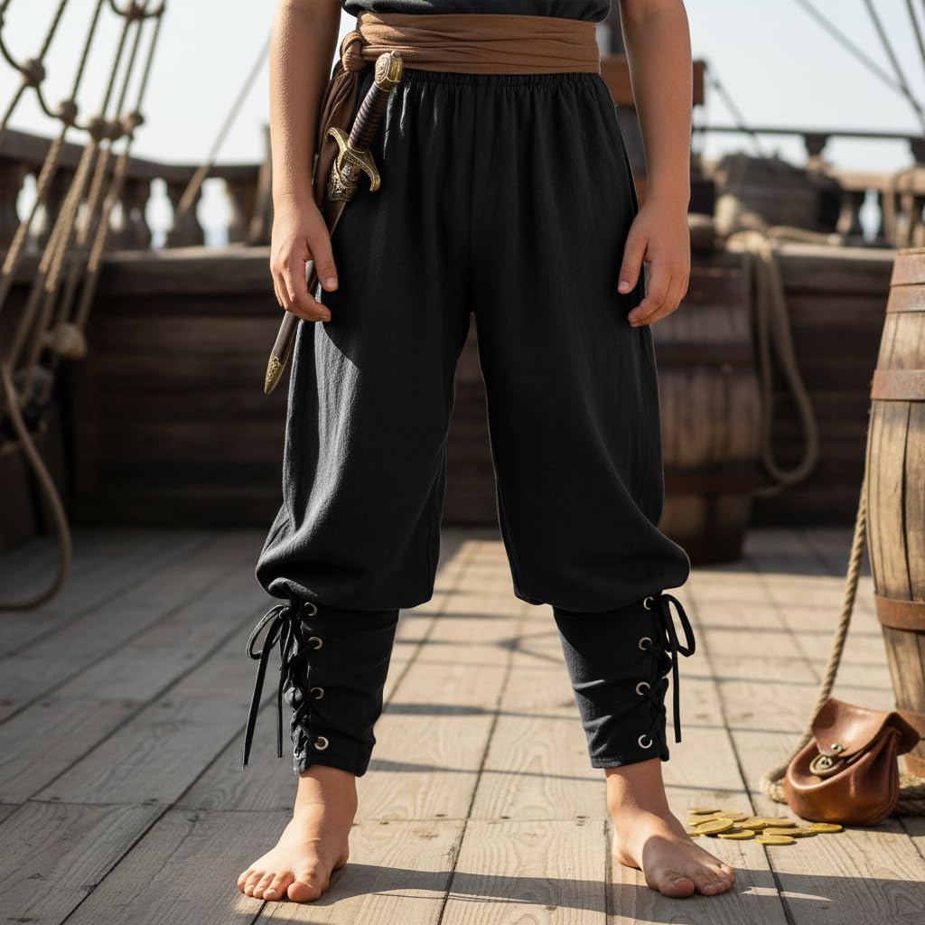 AITIPOO versatile pirate pants ideal for Halloween costumes and dress-up