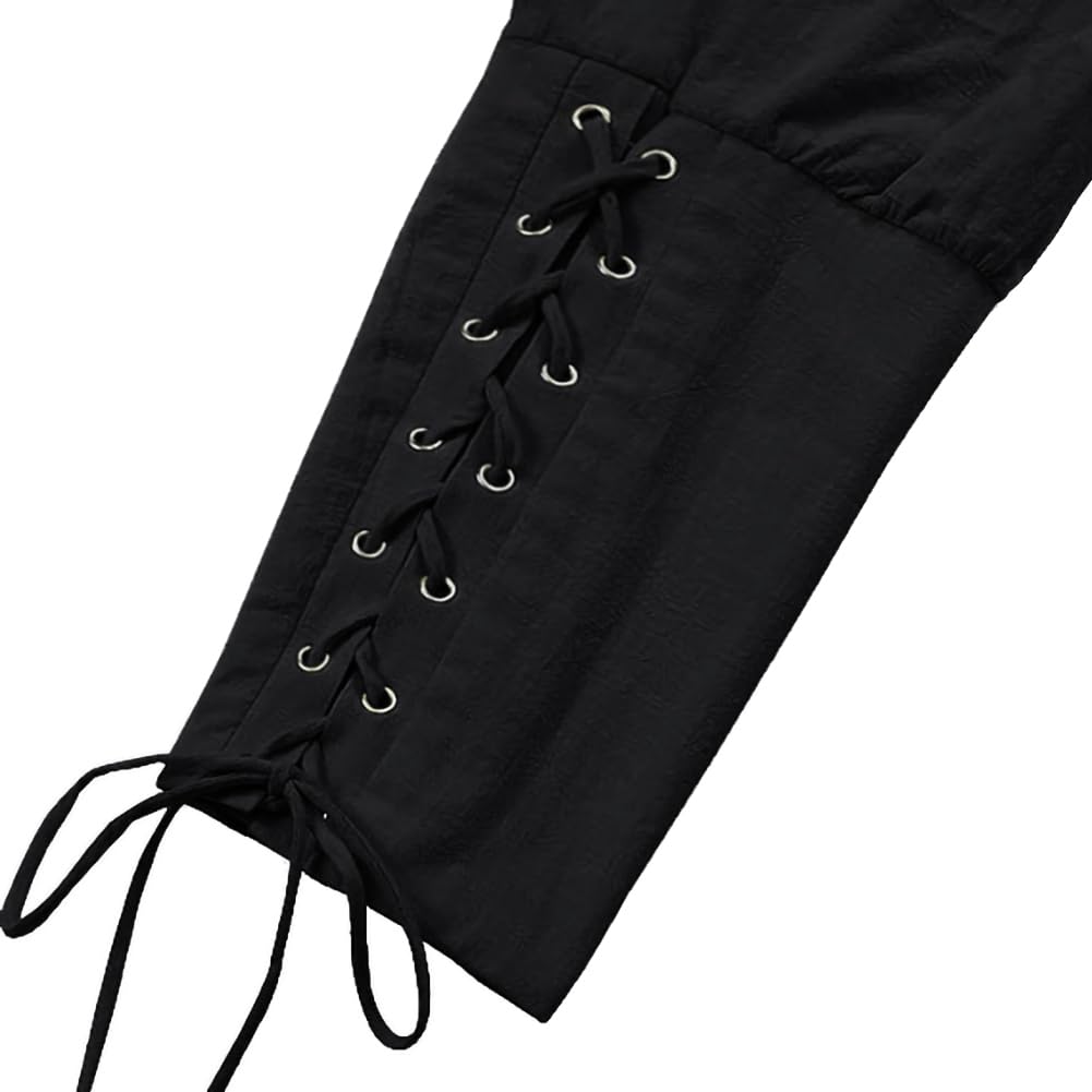AITIPOO pants with lace-up cuffs at the calves for authentic detail