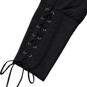 AITIPOO pants with lace-up cuffs at the calves for authentic detail