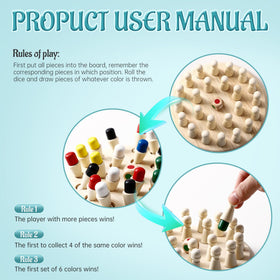 AIUAZA circular base with holes keeps pieces organized during play