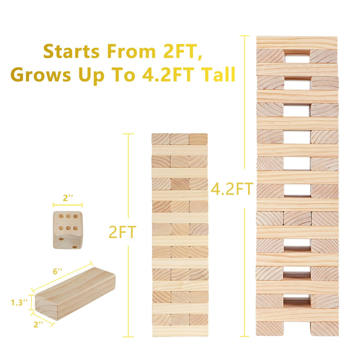 Aivalas Giant Tumble Tower scoreboard helps track scores during friendly competition.