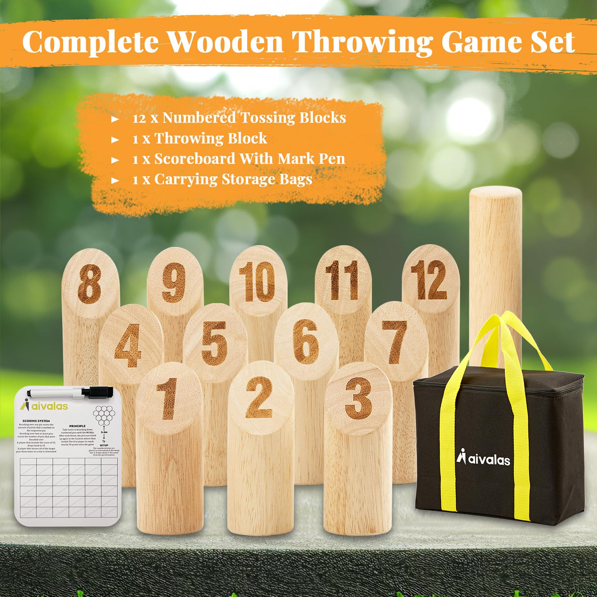 Aivalas outdoor yard setup showcases versatile play on grass, sand, or concrete.