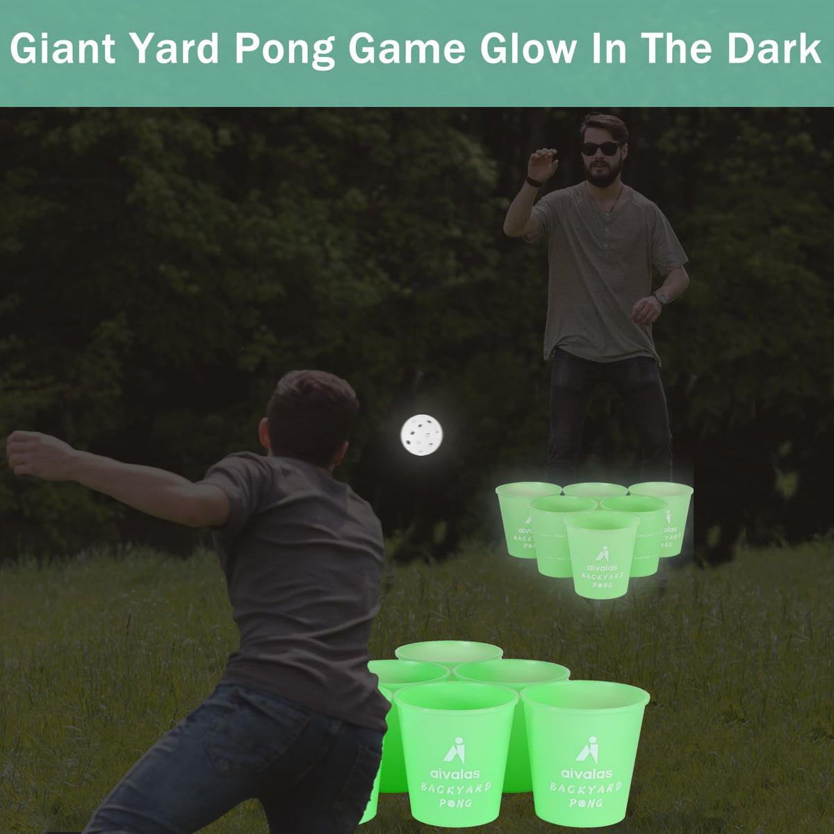 Aivalas yard pong glow set is perfect for beachside fun.
